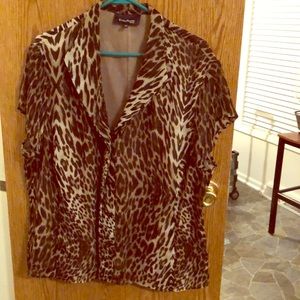 Brown-White Leopard by Evan-Picone Size 22W